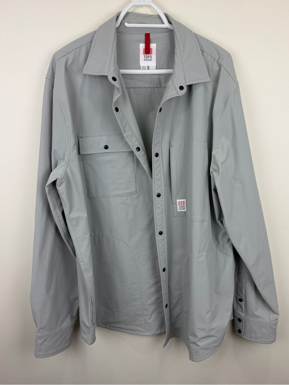 Topo Designs Men’s Tech Snap Shirt Jacket Gray Size XXL